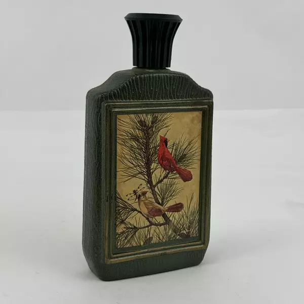 1970's Jim Beam Bourbon Whiskey Decanter With James Lockhart Cardinal Artwork