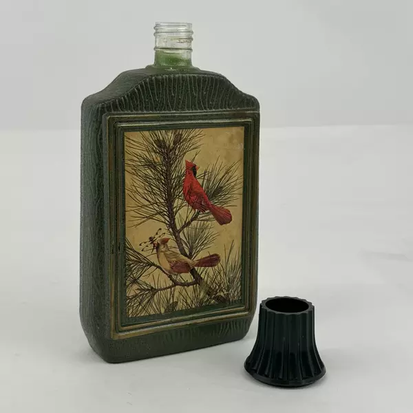 1970's Jim Beam Bourbon Whiskey Decanter With James Lockhart Cardinal Artwork