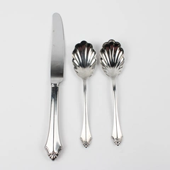 Lot Of 3 Oneida Silver Kenwood (Stainless) Flatware 2 Sugar Spoons Dinner Knife
