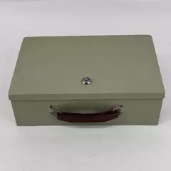 Green Metal Money Cash Box No Key