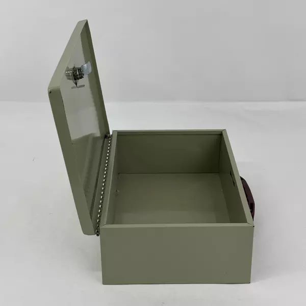 Green Metal Money Cash Box No Key