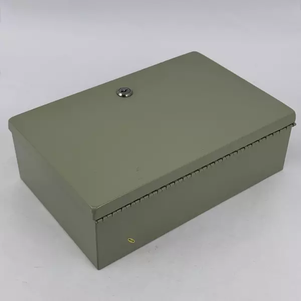 Green Metal Money Cash Box No Key