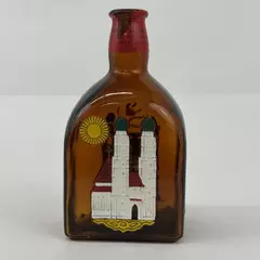 Vintage Hand Painted Anton Riemerschmid Munchen 0.7 L  Amber Bottle