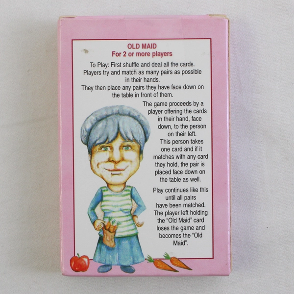 Vintage Traditional Old Maid Card Game Beautifully Illustrated 