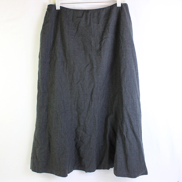 Jones New York Solid Gray Dress Skirt Wool Petite Womens Size 16