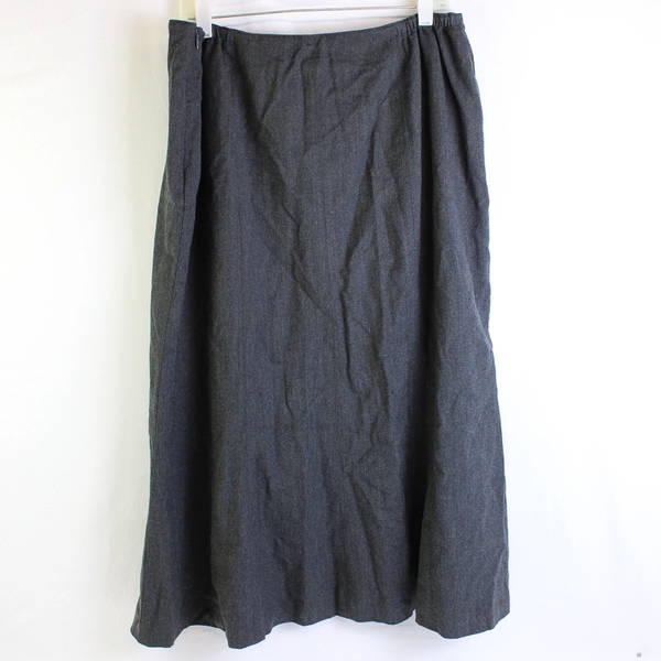 Jones New York Solid Gray Dress Skirt Wool Petite Womens Size 16