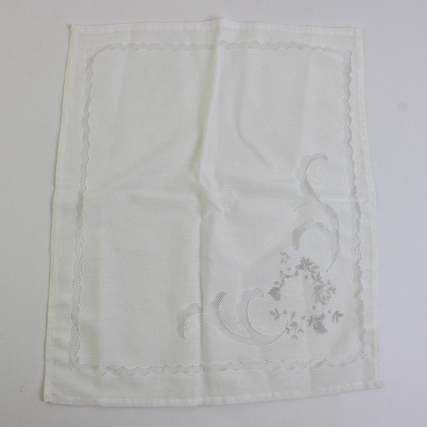 Set of 4 Vintage White Organdy Cocktail Napkins