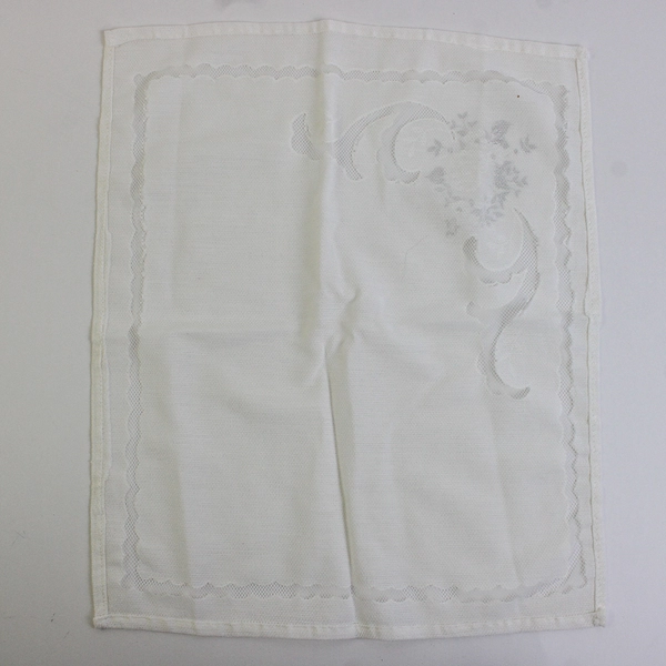 Set of 4 Vintage White Organdy Cocktail Napkins