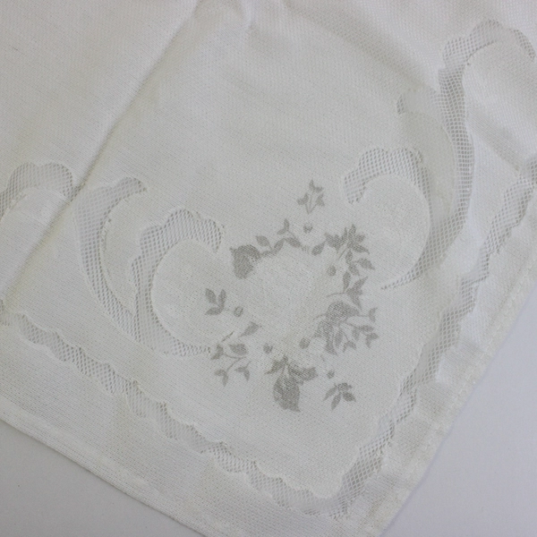 Set of 4 Vintage White Organdy Cocktail Napkins