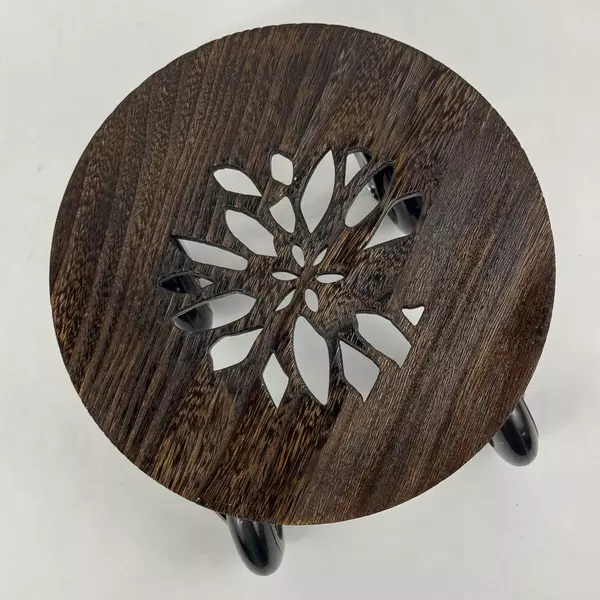 Rolling Wood Plant Caddy With Wheels