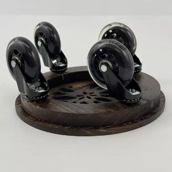 Rolling Wood Plant Caddy With Wheels