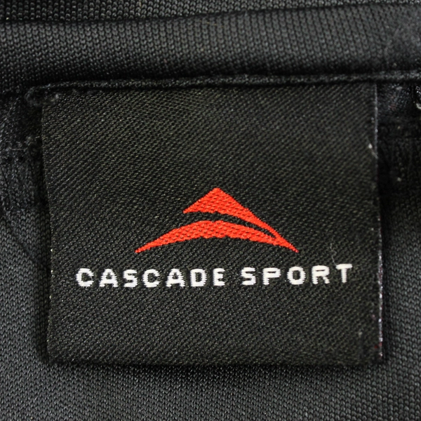 Cascade Sport Long Sleeve Black W/ White Stripe Workout Shirt Men's Size XL