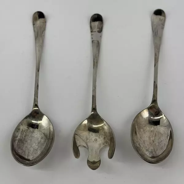 3 Piece Silver Plated Salad Fork And Spoon Set Made In China