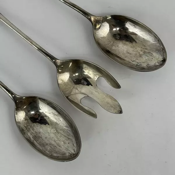 3 Piece Silver Plated Salad Fork And Spoon Set Made In China