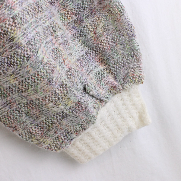 Davi&Dani Women's L Cream Woven Pullover Sweater