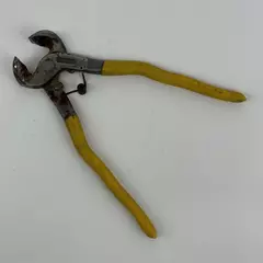 Vintage Spring Loaded Drop Forged Carbon Steel Tile Nippers With Yellow Handles