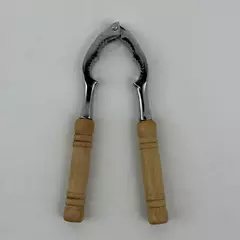 Vintage Wood Handled Stainless Steel Nut Cracker