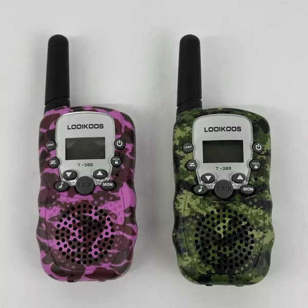 Set of 2 Looikoos T-388 Camo Handheld Long Range Walkie Talkies For Kids