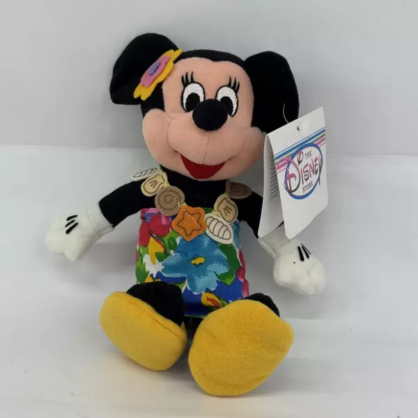 Disney Store & Theme Parks Minnie Mouse Tropical Island Bean Bag Plush