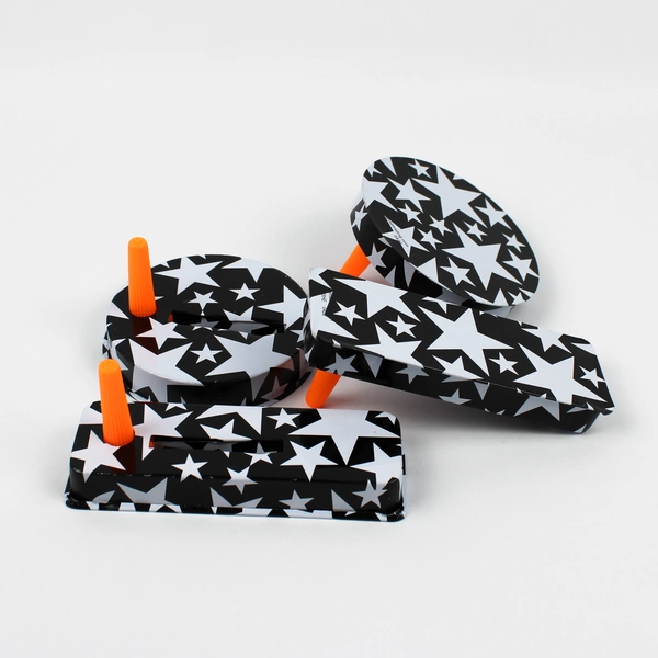 Lot of 9 Oriental Trading Co. Blue & Black Noisemakers Party Favors