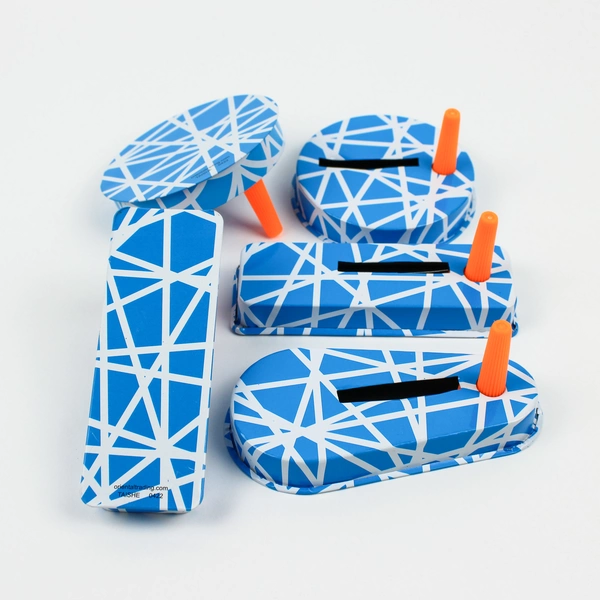 Lot of 9 Oriental Trading Co. Blue & Black Noisemakers Party Favors