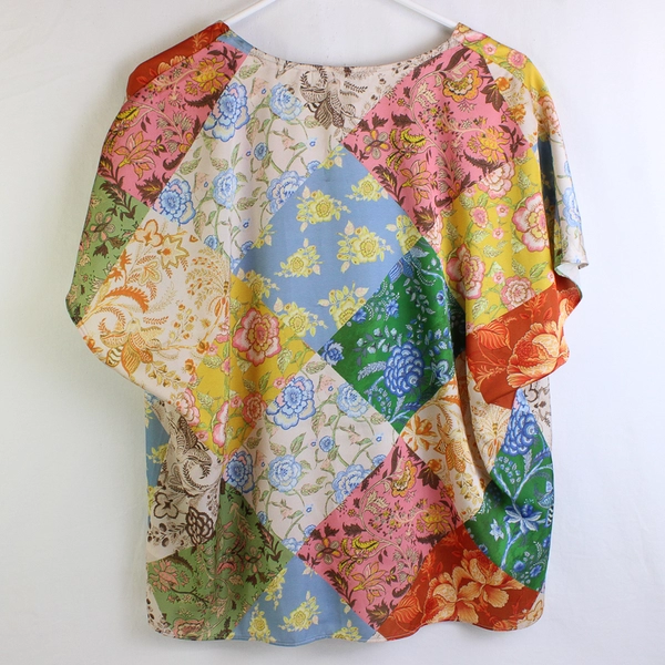 Cupcake And Cashmere Multicolor Floral Sleeveless Blouse Women's Size L