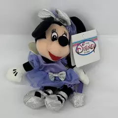 Disney Store Sugar Plum Minnie Mouse 9" Plush Bean Bag Toy with Tags