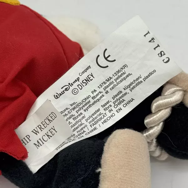 Disney Store Ship Wrecked Mickey Mouse Mini Bean Bag Plush