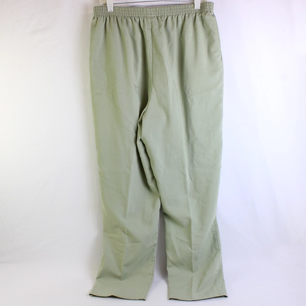 Alfred Dunner Light Green Elastic Band Loose Fit Pants Women's Size 16