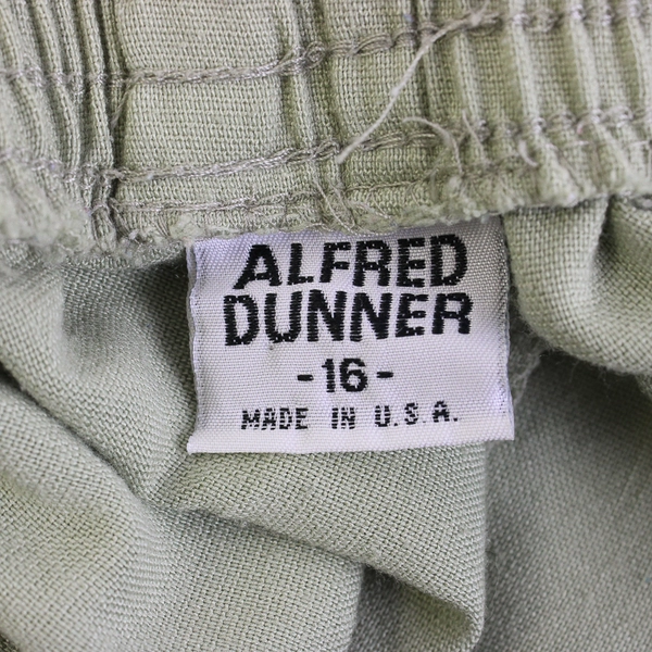 Alfred Dunner Light Green Elastic Band Loose Fit Pants Women's Size 16