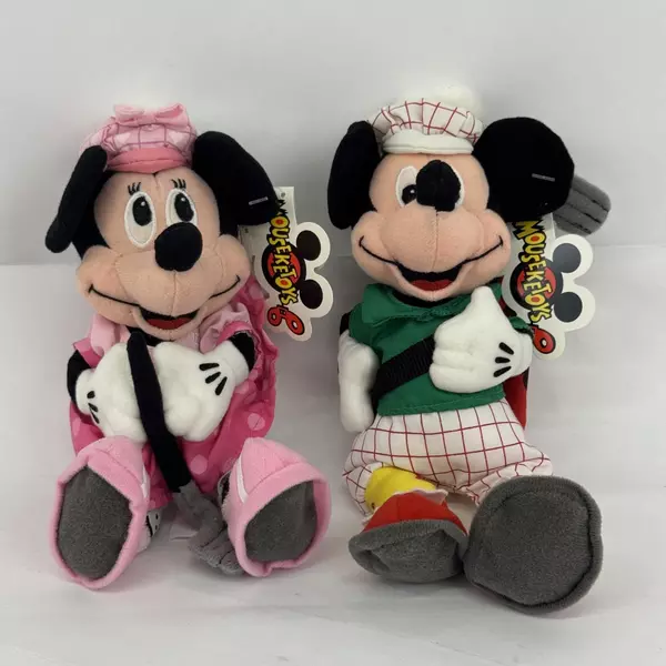 Mouse Toys Golfer Mickey And Minnie Mouse Bean Bag Plush Toys