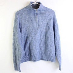 Madison + Hudson Periwinkle Purple Quarter Zip Sweater Long Sleeve Women's XL