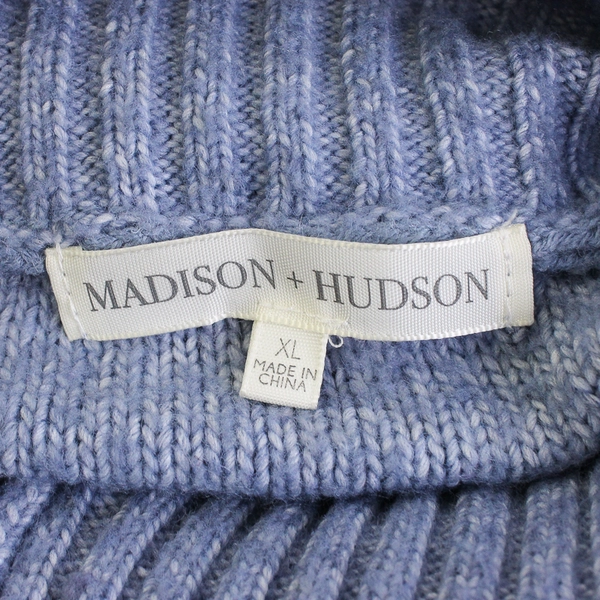 Madison + Hudson Periwinkle Purple Quarter Zip Sweater Long Sleeve Women's XL