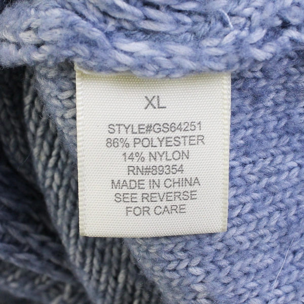 Madison + Hudson Periwinkle Purple Quarter Zip Sweater Long Sleeve Women's XL