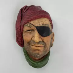 Vintage Bossons Of Congleton England Smuggler Face Chalkware Plaque