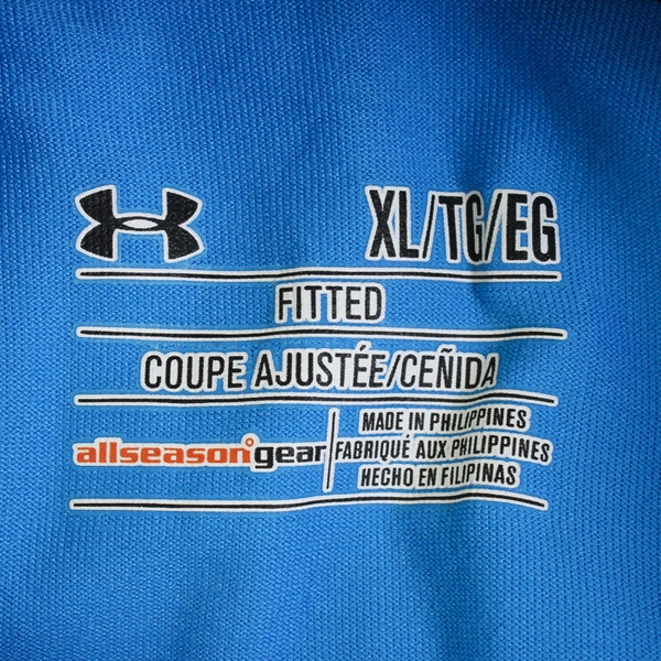 Under Armour Blue/Black Quarter Zip Long Sleeve Jacket Fitted Men's Size XL