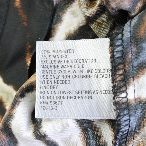 Worthington Women Stretch Animal Print Short Sleeve Top Women's Size 1X