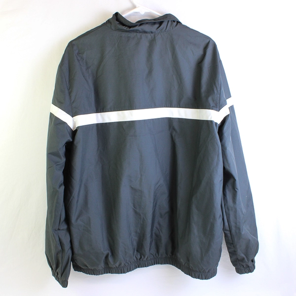 Nike Black/White Long Sleeve Zip Up Muck Neck Windbreaker Men's Size L