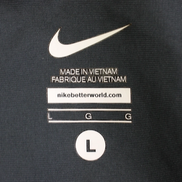 Nike Black/White Long Sleeve Zip Up Muck Neck Windbreaker Men's Size L