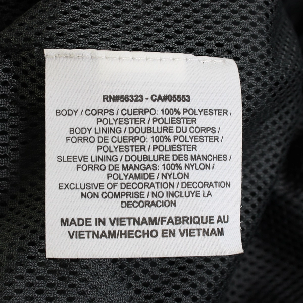 Nike Black/White Long Sleeve Zip Up Muck Neck Windbreaker Men's Size L