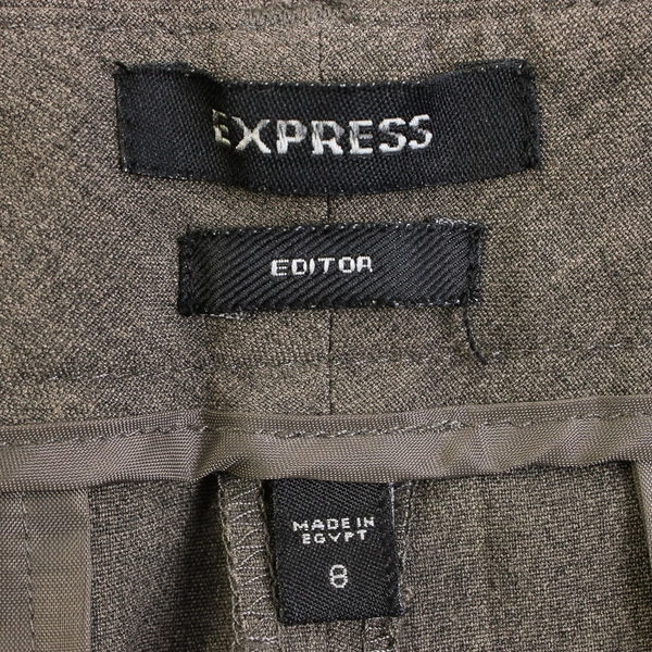 Express Edition Solid Brown Color Business Dress Pants Women's Size 8