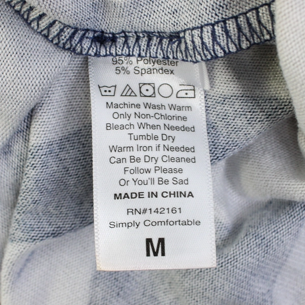 LuLaRoe Blue Camo Long-Sleeve V-Neck Shirt Women's Size Medium