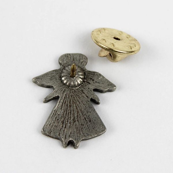 Pewter Guardian Angel Brooch Silver Tone Love Brooch Pin