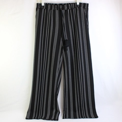 Hot Miss Black & White Patterned Loose Fit Pants Elastic Waist Womens Size 1X