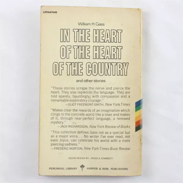 In the Heart of the Heart of the Country William H. Gass 1969 PB Good Condition