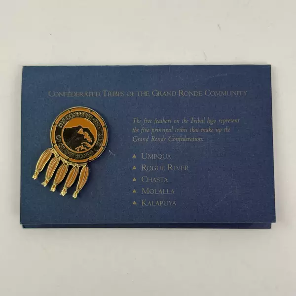Brown & Gold Confederated Tribes of Grand Ronde Community Collectible Pin New