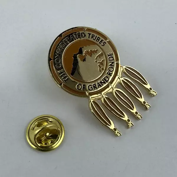 Brown & Gold Confederated Tribes of Grand Ronde Community Collectible Pin New