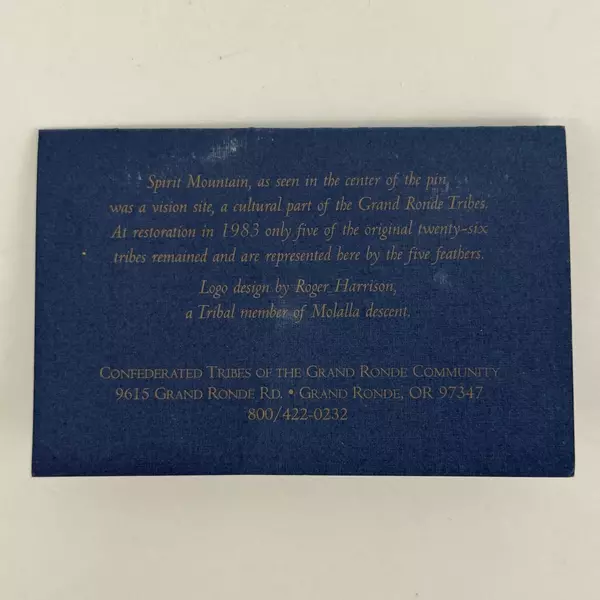 Brown & Gold Confederated Tribes of Grand Ronde Community Collectible Pin New