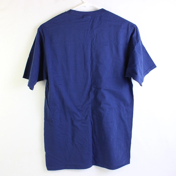 Port & Company Blue Short Sleeve T-Shirt Tree Guitar Print Mens Size S