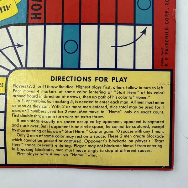 Fairchild Pachisi the Game Of India All Fair Game Incomplete Parts or Repair